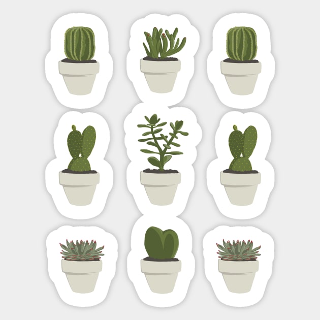 Cacti and Succulents Sticker by crumpetsandcrabsticks